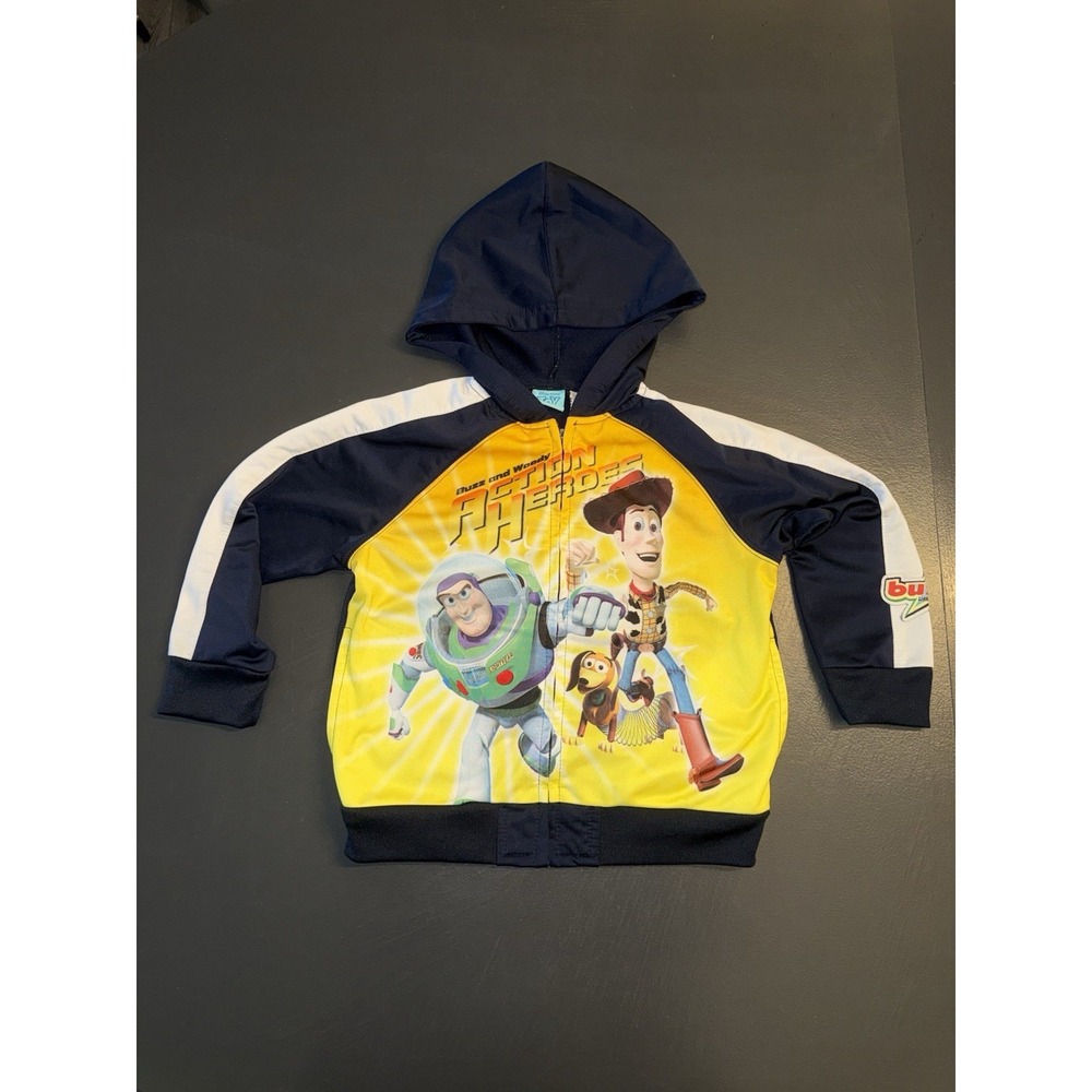Disney Pixar Toy Story vintage Y2K Buzz Lightyear Woody Slink zip hoodie 4T